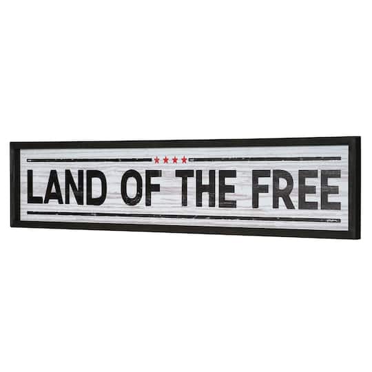 American Art Décor™ 36" Land Of The Free Novelty Wall Sign